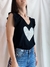 Musculosa VOLADITO -CORAZÓN glitter - plata - comprar online