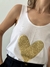 Musculosa BASICA- CORAZON GLITTER