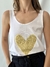 Musculosa BASICA- CORAZON GLITTER - comprar online