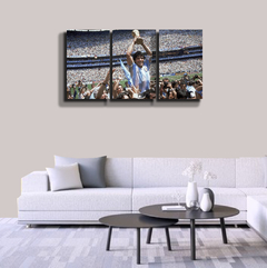 Cuadro Maradona Campeón Tríptico - comprar online