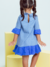 Vestido Barra com Babados Infantil - Azul - comprar online