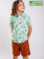 Conjunto Masculino Infantil Camisa de Botão Verde - Estampa Tema Autismo e Inclusão na internet