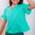 Conjunto Pantacourt e Blusa Babado Infantil - Verde na internet