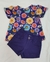 Conjunto Infantil Feminino Blusa Estampas Margaridas + Short Lilás