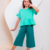 Conjunto Pantacourt e Blusa Babado Infantil - Verde