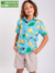 Conjunto Masculino Infantil Camisa Botão - Frutas Azul