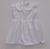 Vestido Franzido com Babadinho Bebê - Branco