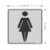 Placa de sinalização Banheiro Feminino 15x15 cm Grespan - comprar online