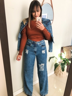 Calça jeans wide leg