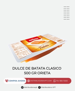 Dulce De Batata Clasico 500Gr Orieta