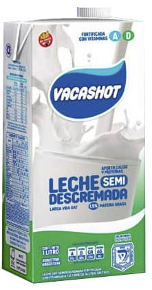 Leche Semidescremada Vacashot 1L - comprar online