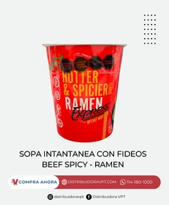 SOPA INTANTANEA C/FIDEOS BEEF SPICY - RAMEN