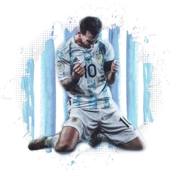 SOLD OUT-Obra Messi Mundial. Pintada a mano. - comprar online