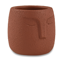 Cachepot Face Terracota em Cimento