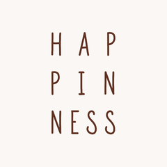 Placa decorativa Escrita Happiness - Quero Decor