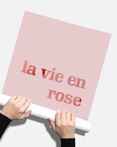 Placa de Acrílico - Je Vois la Vie en Rose