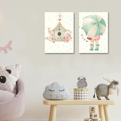 Placa Decorativa Infantil Casa de passarinho - comprar online