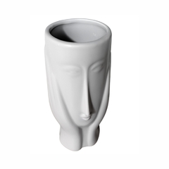 Vaso Decorativo de Cerâmica Face - Cinza Acetinado - comprar online