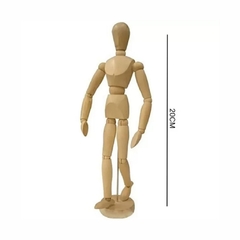 Boneco Articulado de Madeira - Quero Decor