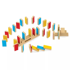 Efeito dominó blocos coloridos em madeira - jungee