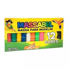 Massinha escolar 12 cores - massabel