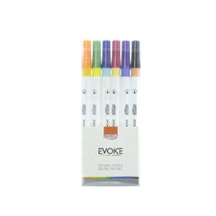 Marcador artístico dual magic brush pen com 06 cores - brw