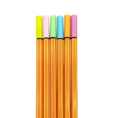 Jogo de canetas fineliner tom pastel - 06 cores - onda