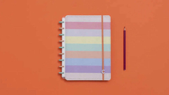 Caderno inteligente arco-iris pastel - tamanho médio