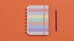 Caderno inteligente arco-iris pastel - tamanho a5