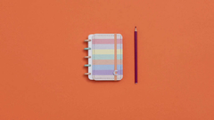 Caderno inteligente arco-iris pastel - tamanho inteligine
