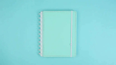 Caderno inteligente verde pastel - tamanho médio