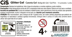 Caneta Cis Glitter Gel 1.0 Estojo C/10