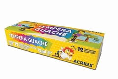 Tinta Tempera Guache C/12 Cores 15ml - Acrilex