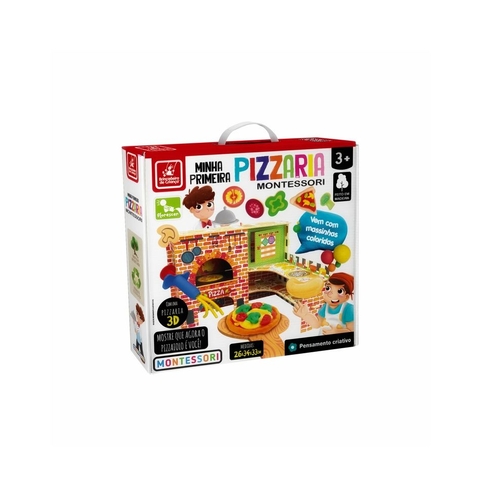 Minha Primeira Pizzaria - Madeira - Massinha de Modelar - Brincadeira de  Criança - Kits e Gifts