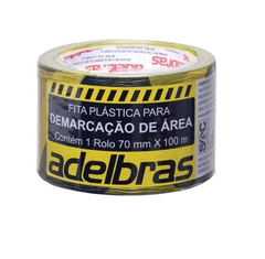 Fita Demarcacao de Area Zebrada 70mm x 100mts - Adelbras