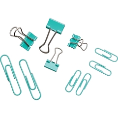 Kit clips + prendedores de papel aqua - tilibra
