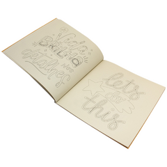 Livro de colorir antiestresse - lettering para relaxar - todo livro