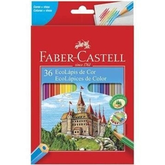 Lápis de Cor Sextavado 36 cores Ecolápis -Faber-Castell