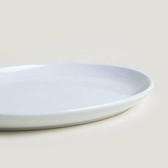 BANDEJA DE CERÁMICA BLANCA OVAL 32,5CM - comprar online