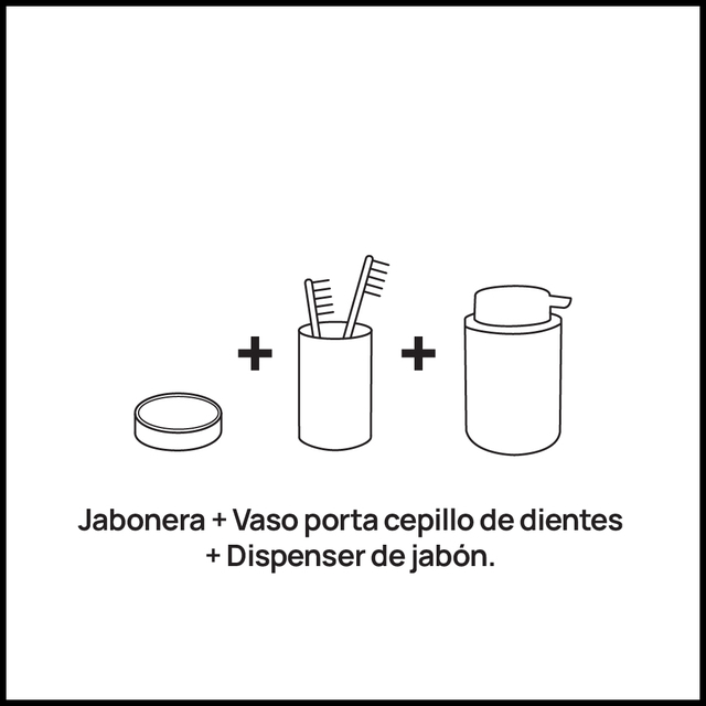 Vaso Porta Cepillo De Dientes Philly Blanco Baño