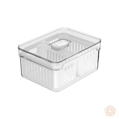 ORGANIZADOR CLEAR COM CESTO DUPLO 2,2L