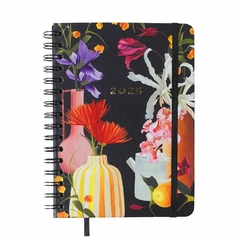 Agenda CICERO A5 2025 - Planner Semanal Anotações WIRE-O ATELIE PRETO