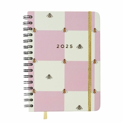 Agenda CICERO A5 2025 - Planner Semanal Anotações WIRE-O MELISSA CASA DAS ABELHAS ROSE