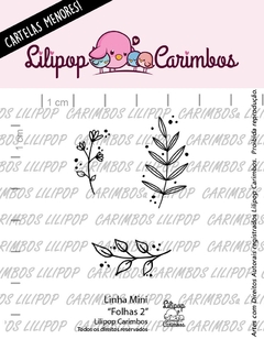 Cartela de Carimbos Mini - "Folhas 2" - Lilipop Carimbos