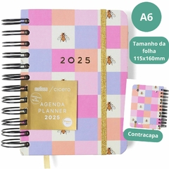 Agenda Diária 2025 CICERO A6 (11,5X16) Mini Planner Wire-O MELISSA CASINHA DAS ABELHAS - comprar online