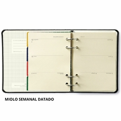 Agenda A6 CICERO 2025 Mini Planner Argolado Semanal Anotações 10,5cm x 16cm Classico VERMELHO QUENTE - Casa da Oliveira | Papelaria e Decoração