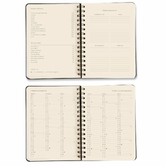 Agenda DIARIA CICERO A5 2025 - Planner Wire-O BOSSA NOVA BOEMIA AZUL - loja online