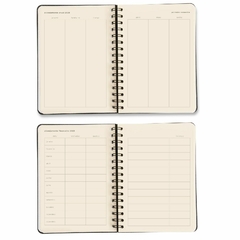 Imagem do Agenda DIARIA CICERO A5 2025 - Planner Wire-O BOSSA NOVA BOEMIA AZUL