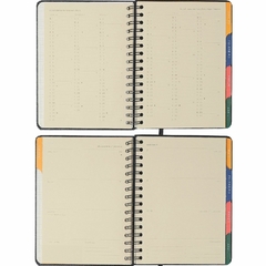 Imagem do Agenda CICERO A5 2025 - Planner Wire-O Semanal Notas c divisória CLASSICO VERDE OLIVA