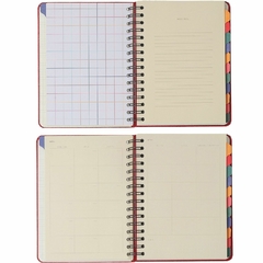 Planner Permanente CICERO A5 Wire-O Semanal Notas Classica Vermelho (Não Datado) - comprar online